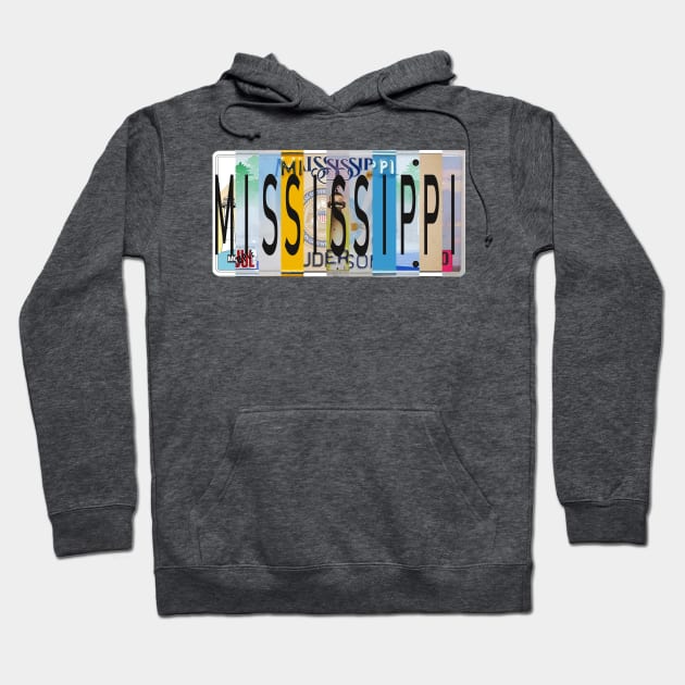 Mississippi License Plates Hoodie by stermitkermit